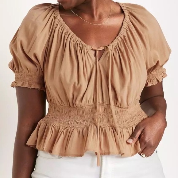 Old Navy Tops - Old Navy Puff-Sleeve Smocked Poet Blouse for Women